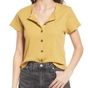 Madewell Mustard Button-Down Shirt